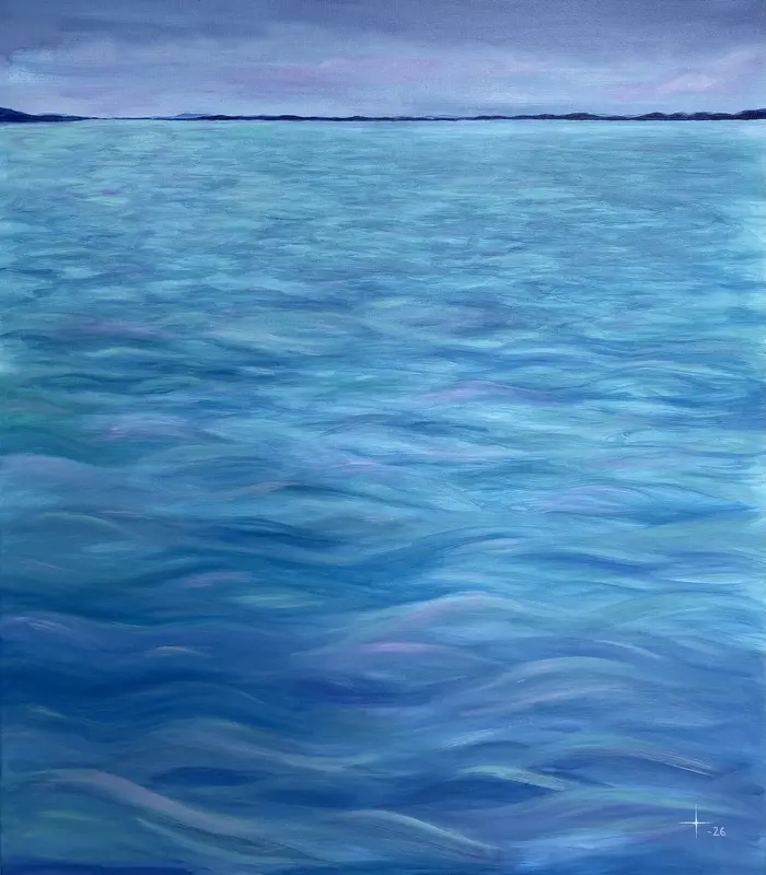 Akrylmålning Jade Ocean av Isabella Thorsell