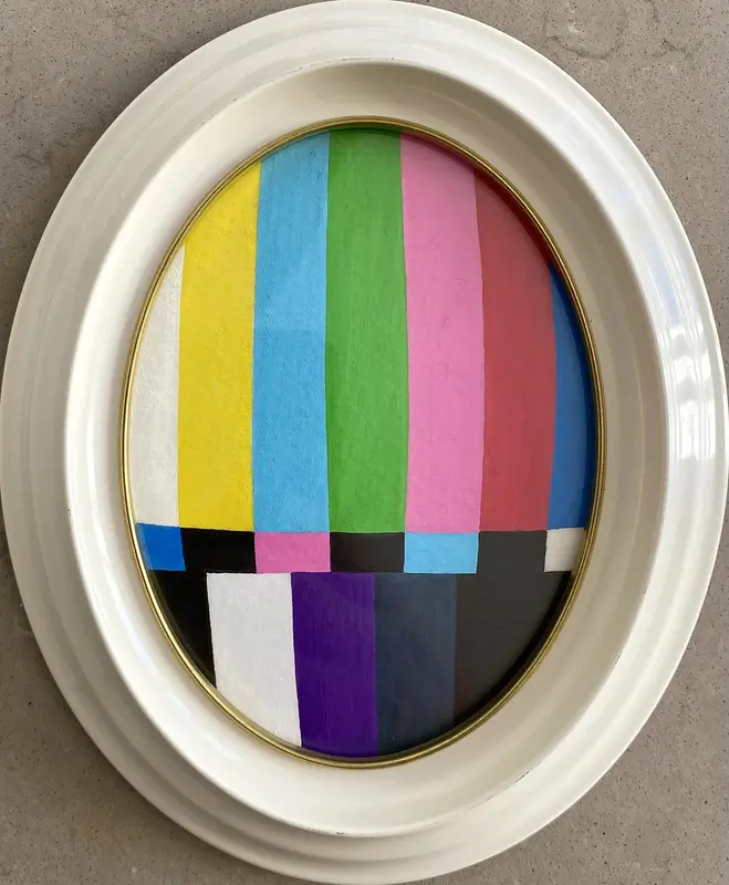 Akrylmålning Tillfälligt avbrott av Rebecca Zhu Hansson