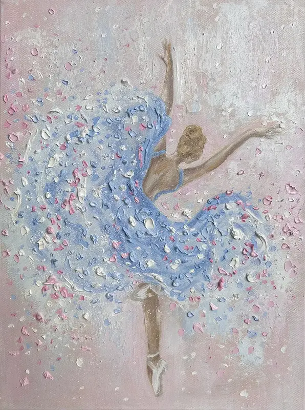 Oljemålning Ballerina av Kate Pinxit
