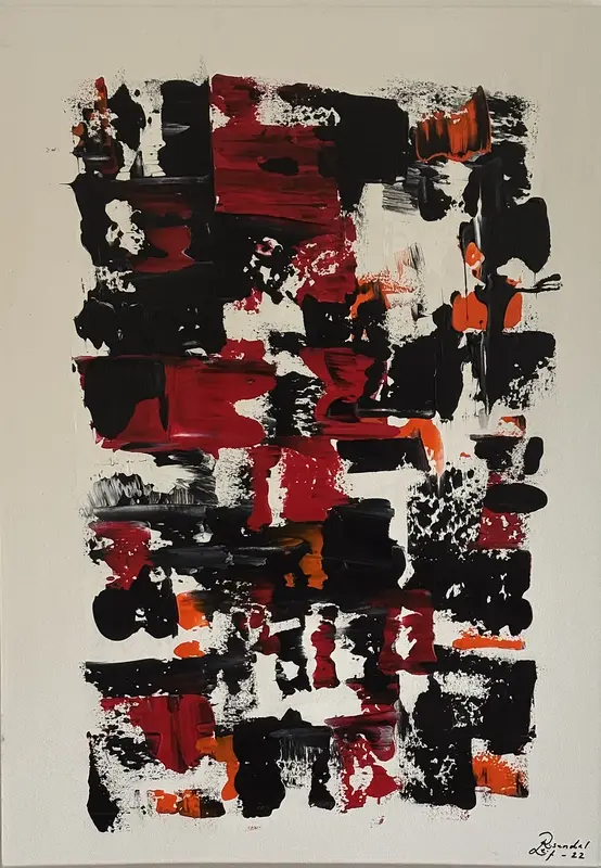 Akrylmålning Carta Allegra av Leif Rosendal