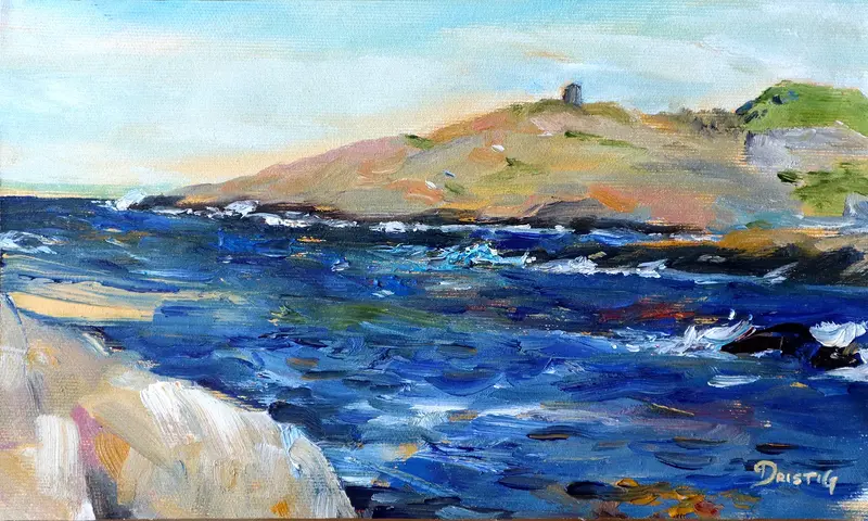 Oljemålning Norrvikarna av Albin Dristig