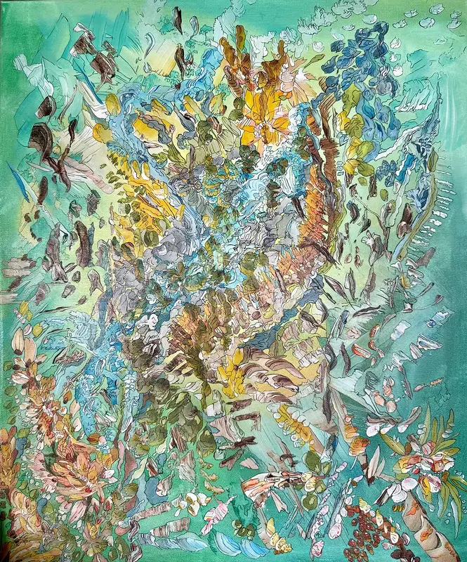 Akrylmålning Explosion av Angelika Arctadía