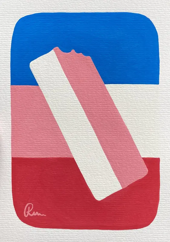 Akrylmålning Mjuk nougat av Rebecca Zhu Hansson