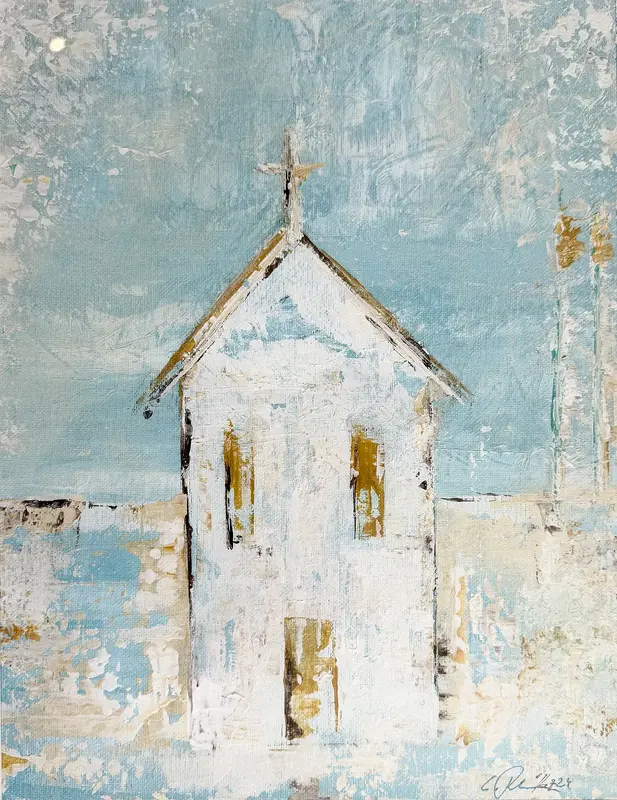 Akrylmålning The church av C. T. Hoffmann