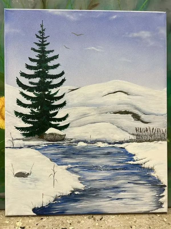 Akrylmålning Islossning av Tomas Andersson