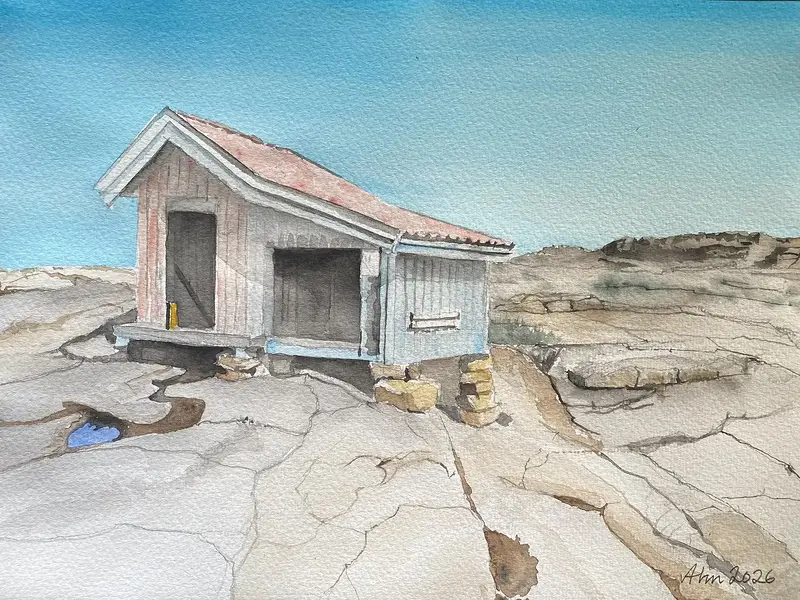 Akvarell Enslingen vid Tjurpannan av Göran von Ahn