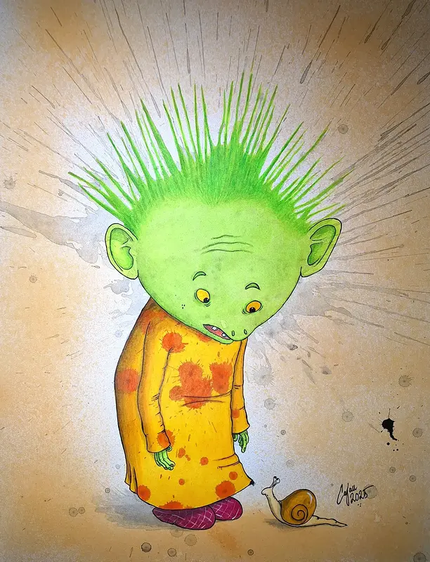 En snigel av Carina Cajan Jansson