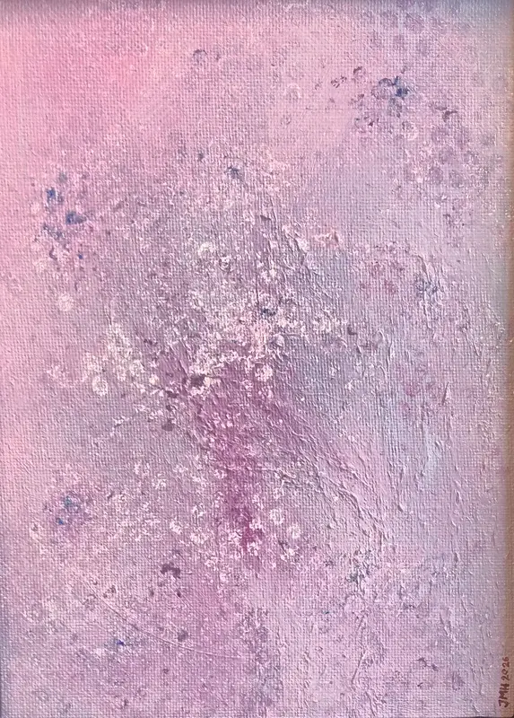 Akrylmålning Blommor i vas av Jenny Hedlund