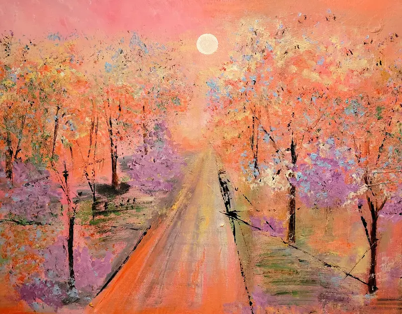 Akrylmålning Cherry  light av Jenny Gravestam