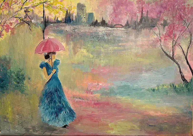 Akrylmålning Spring av Jenny Gravestam