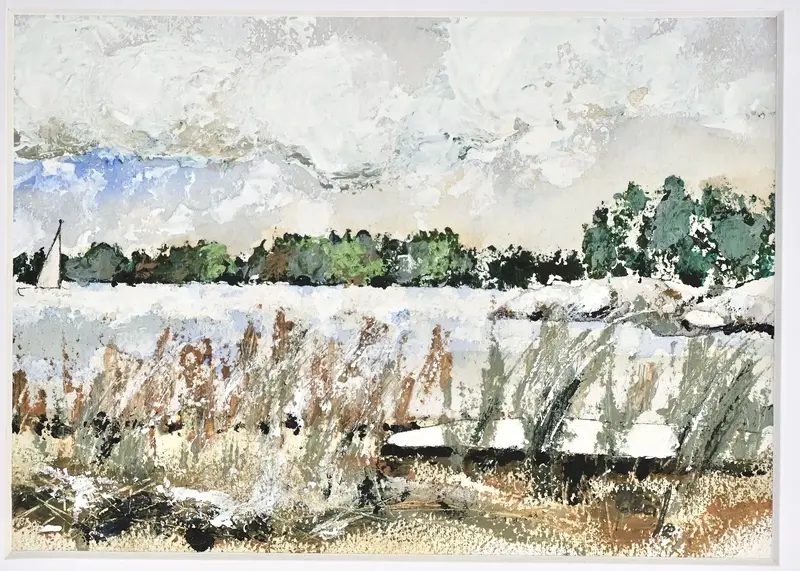 Akvarell Surfbrädan, Skärgården av Cécile Hansson