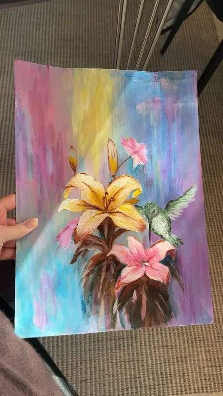 Akrylmålning Ljusskenet av Gabriella Carring