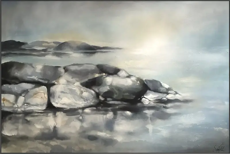 Akrylmålning Reflection av Sofia Åhlin