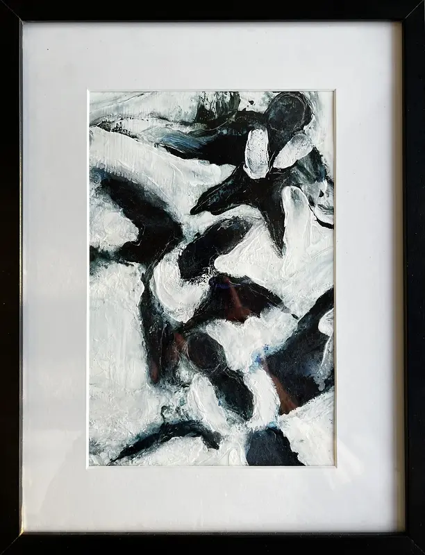 Akrylmålning Skata 42 Titel: Gränslös av Tom Kvém