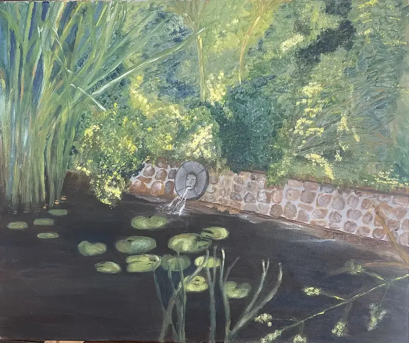 Oljemålning The Pond av Lena von Schlanbusch