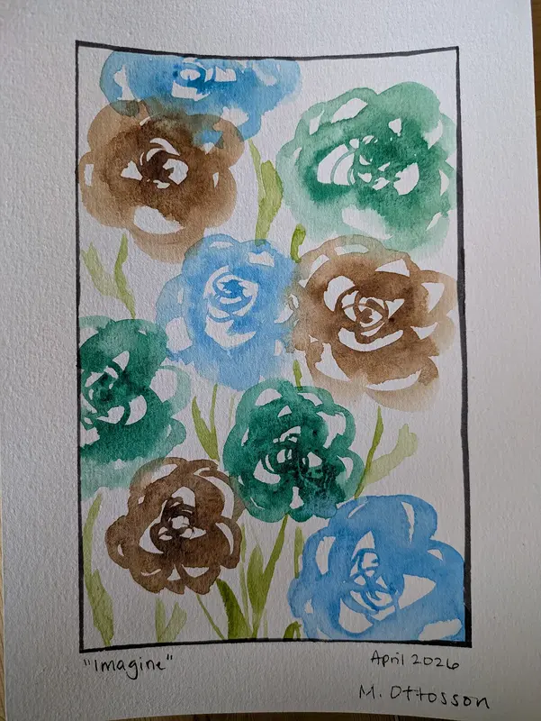 Akvarell Imagine av M. Ottosson