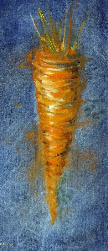 Oljemålning Spinning carrot av Ilse Hviid