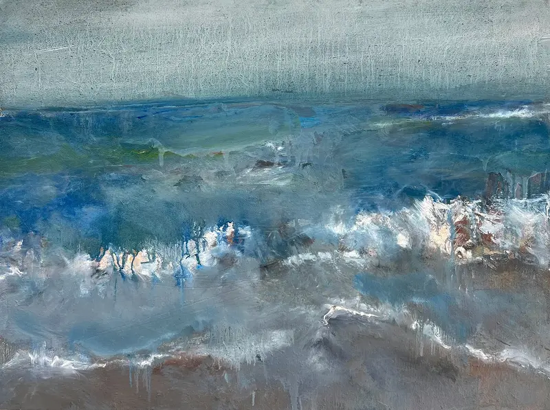 Oljemålning Stormy Wave av Zakhar Shevchuk