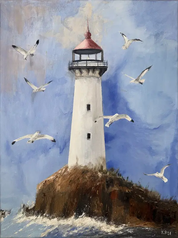 Oljemålning Mot ljuset av Yohan Rashmeh