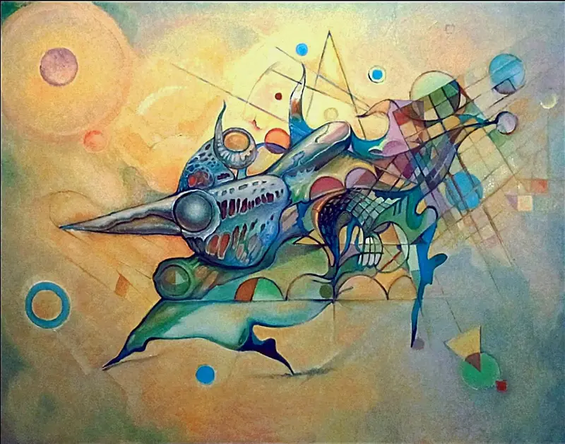 Oljemålning Lyckofångare av Dimitri Zukov