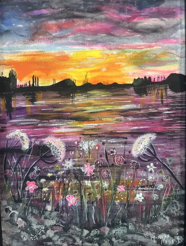 Akvarell Cʀɪᴍsᴏɴ Gʟᴏᴡ av Monica Rose Bergström (Monixx)