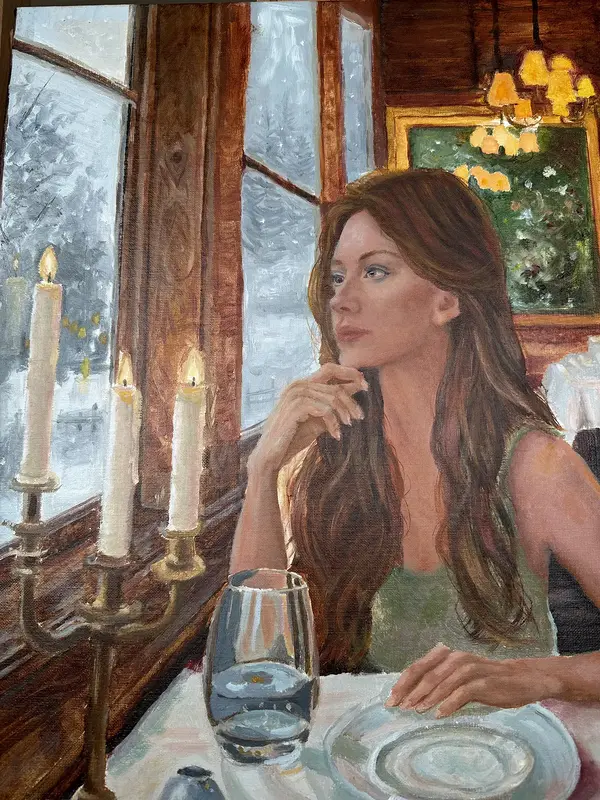 Oljemålning Dagdrömmeri av Marianne Dufva