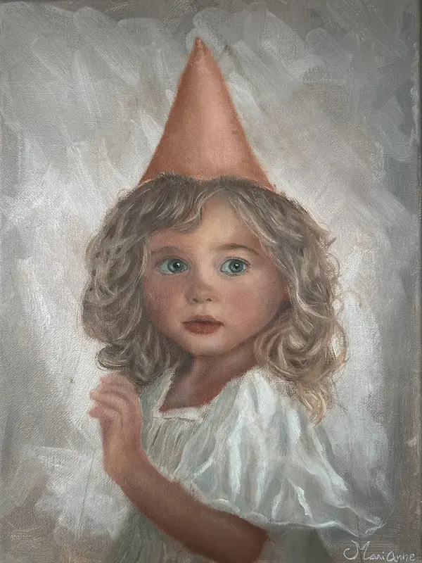 Oljemålning Mamma stanna liten stund av Marianne Dufva