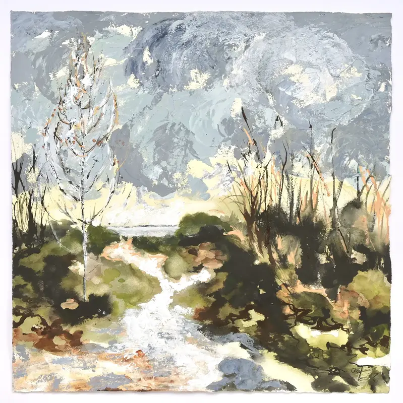 Akvarell Gryning av Cécile Hansson