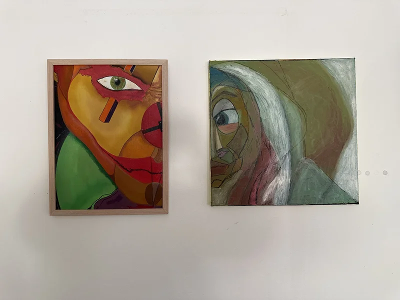 Oljemålning The me of you av Cecilia Andrea Correa Puebla