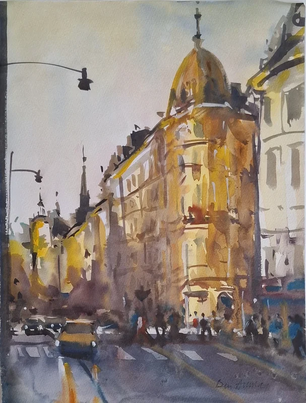 Akvarell After rain av Ben Ammar