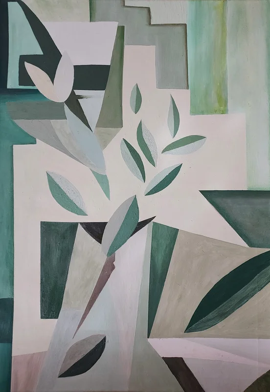 Akrylmålning Gröna drömmar av Alexander Carles