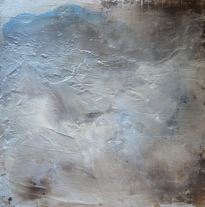 Akrylmålning Blue Haze Echoes av Lina Ekstrand