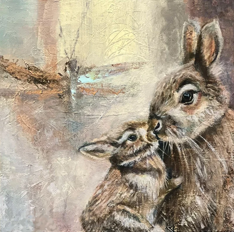 Oljemålning Nospuss av Marie Hahn