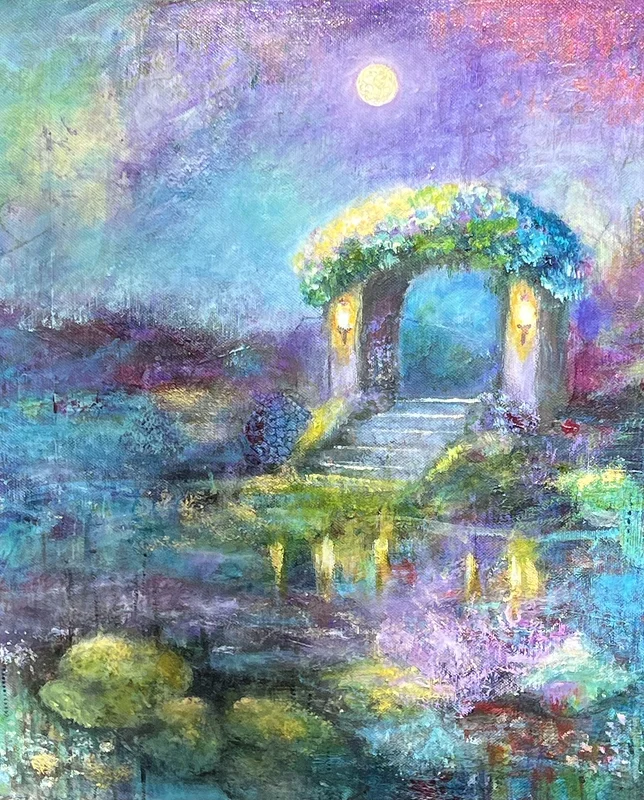 Oljemålning Magiska drömmar, portal av Marie Hahn