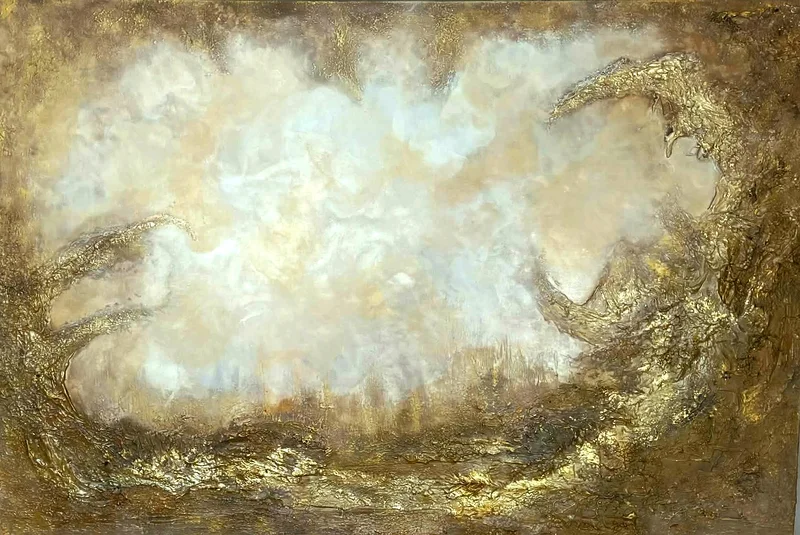 Akrylmålning Another World av Åsa Forslund
