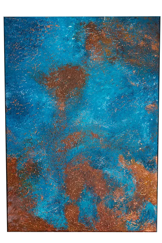 Akrylmålning Copper IV av Pia Becker Larsen