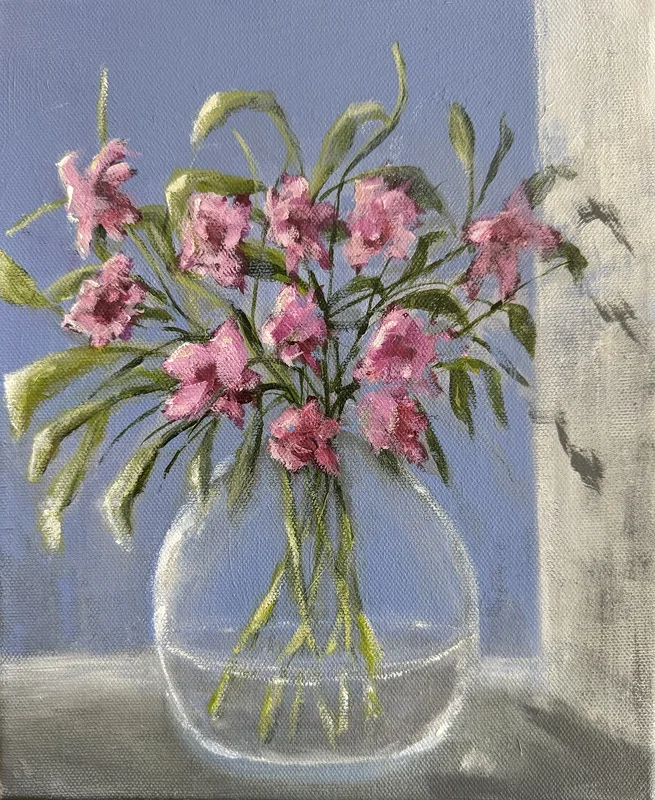 Akrylmålning Blomster av Lenitha_art