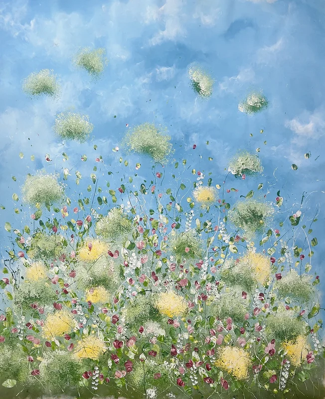 Akrylmålning GIVERNY’S BLOOM av Anna Artistockholm Brandt