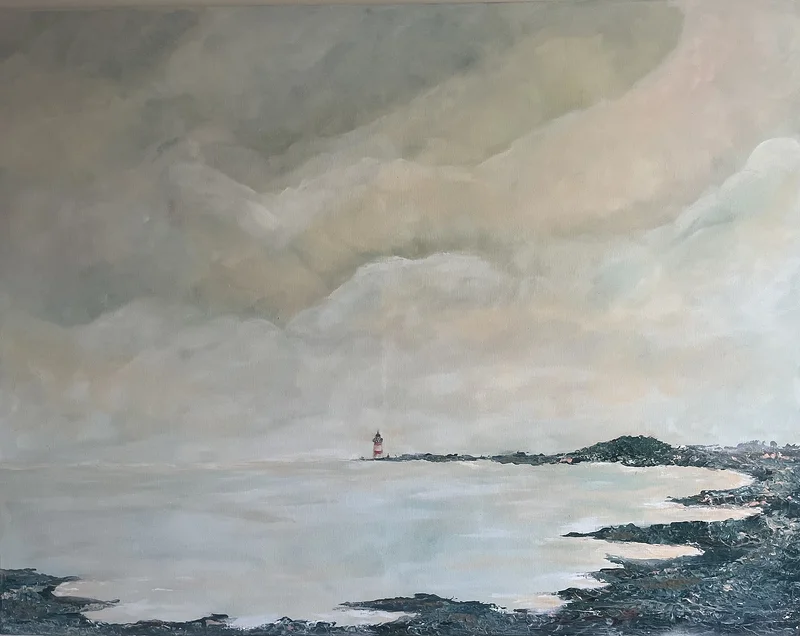 Akrylmålning Mellan hav och himmel av Désirée Bognäs