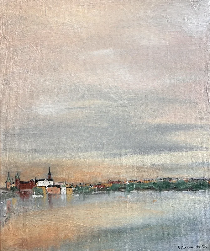 Akrylmålning Min blick mot Söder av Ulrica Halling Olsson_art Stockholm