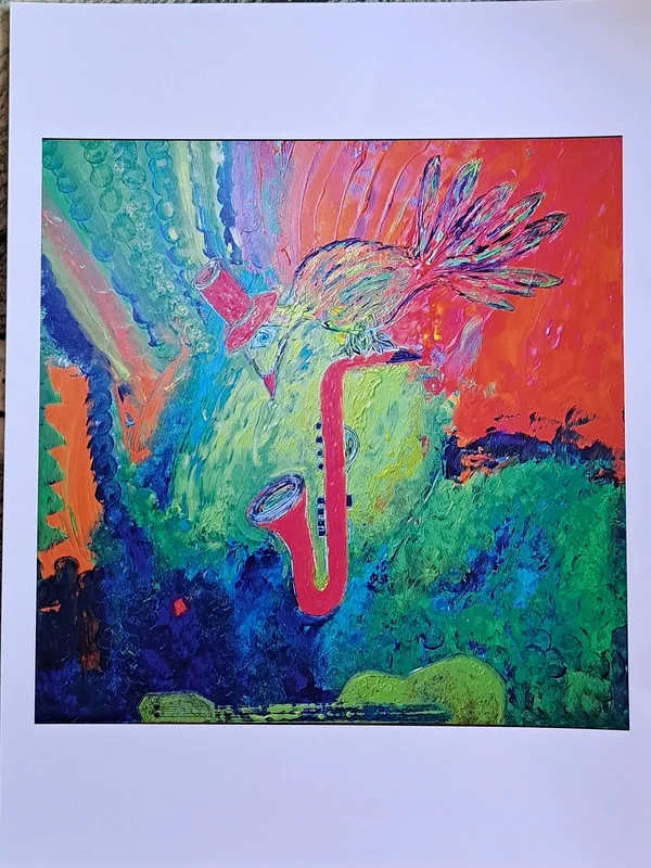 Akrylmålning ARTPRINT The heat is on av Liselott Ringström