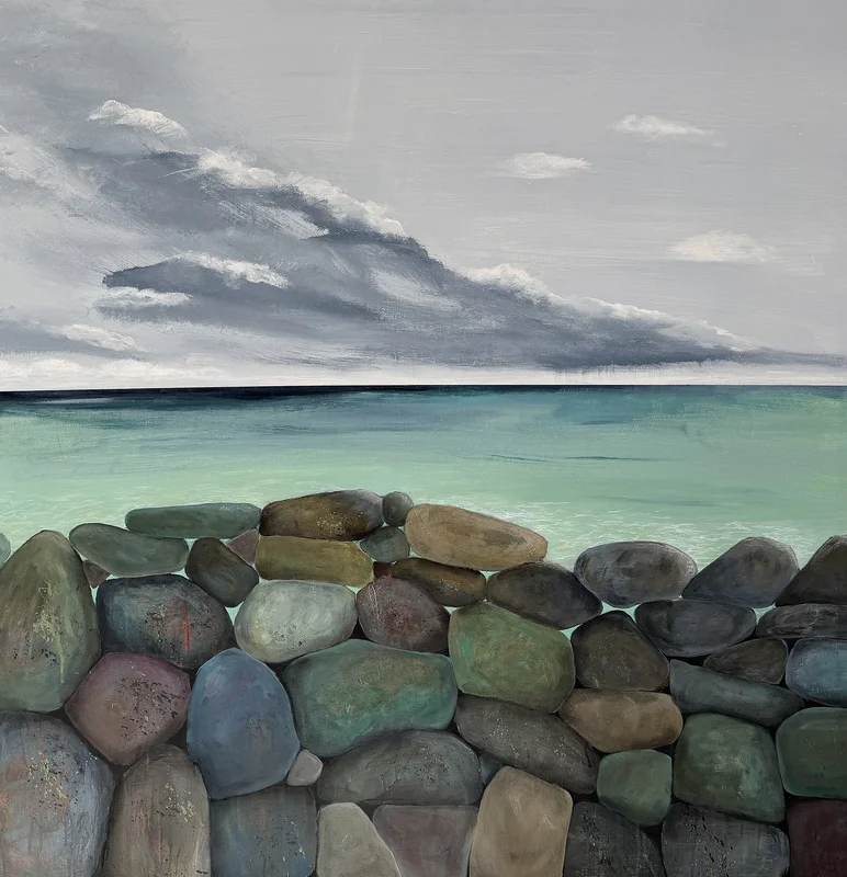 Akrylmålning Efter regnet av Helena Berggren