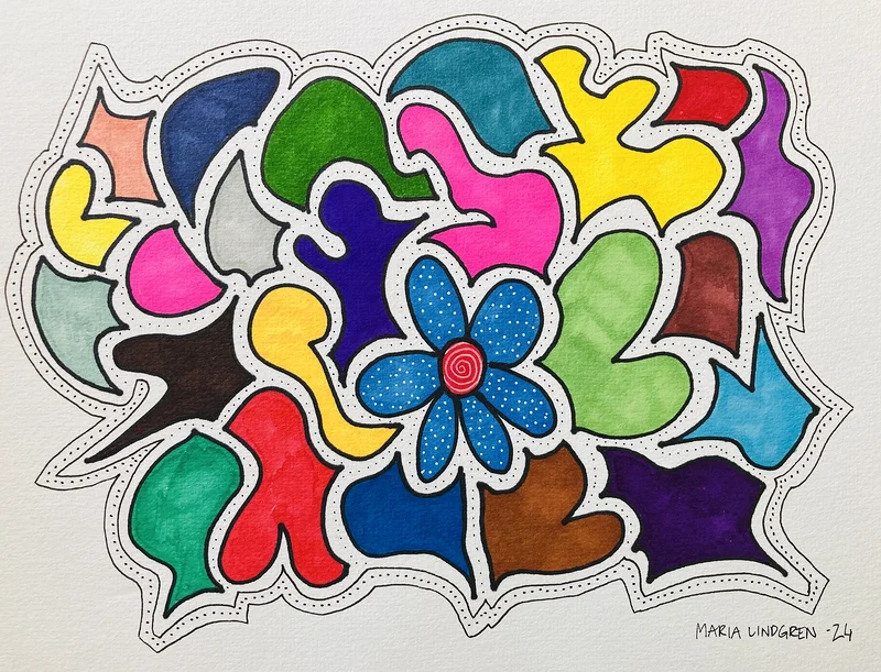 Färgspirande av Maria Lindgren