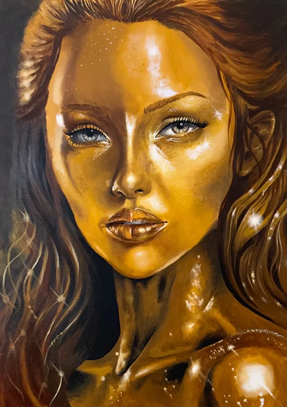 Akrylmålning Golden Hour av Erika Garcia