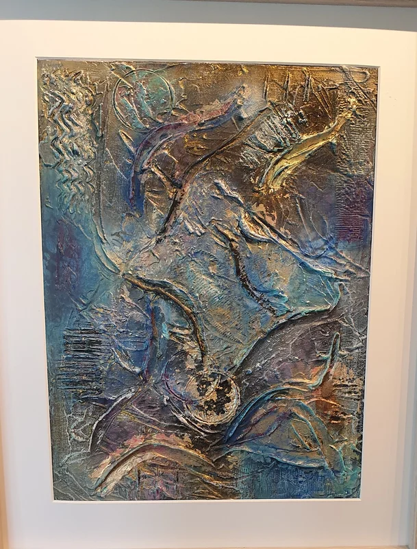 Akrylmålning Blue av Susanne Karlsson