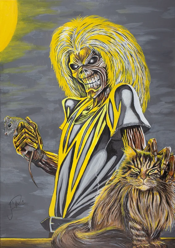 Akrylmålning Iron Whiskers av Sandra Reiche