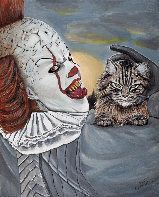 Akrylmålning Midnight circus av Sandra Reiche