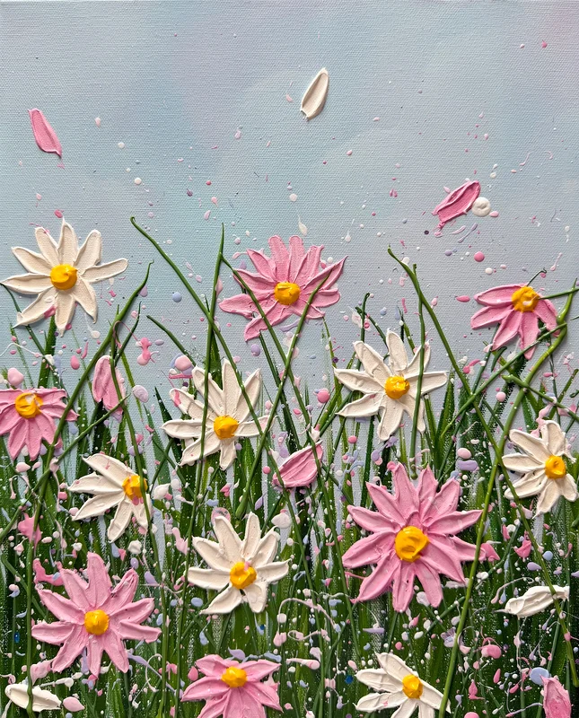 Akrylmålning Meadow No.3 av Veronica Fuchs
