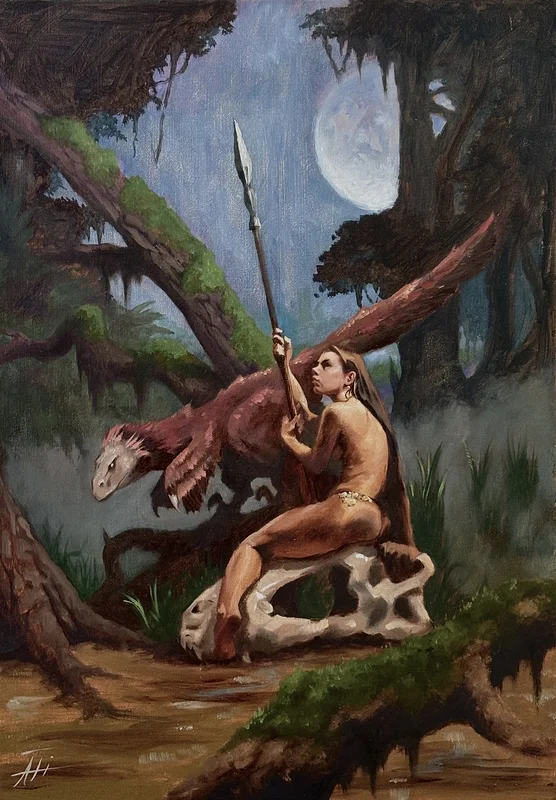 Oljemålning Nights Respite av Karl Ährlin