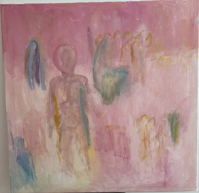 Akrylmålning Angel choir av Mia Brunell Livfors